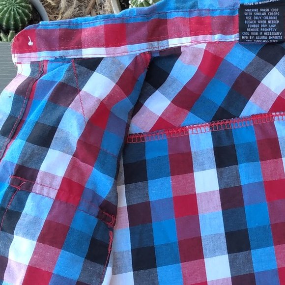 2/8 American Hero Plaid Button Up Shirt For Toddlers Size 4T - Picture 11 of 16